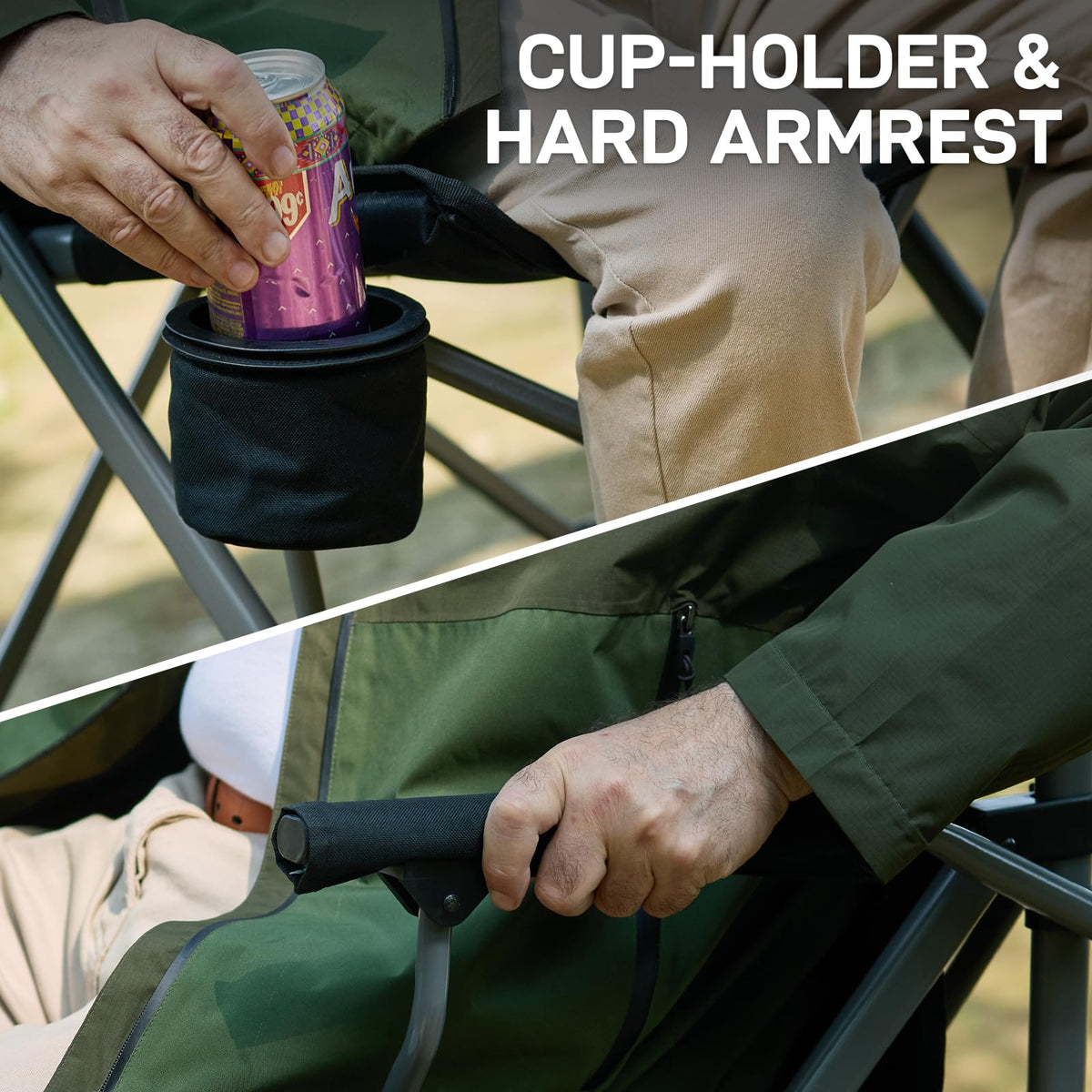 Foldable Camping Chair with Carry Bag Black X6093
