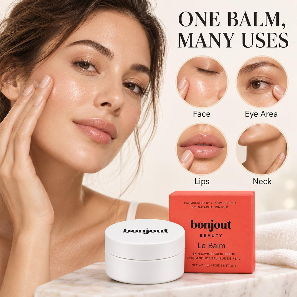 Solid Face Serum 8-in-1 Moisturizing Balm with Squalane Ceramide Hyaluronic Acid Peptide 1 oz W344255
