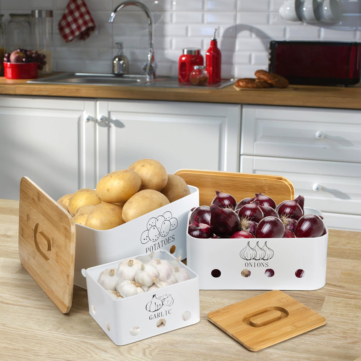 3 Pack Potato Onion Garlic Storage Set A51309