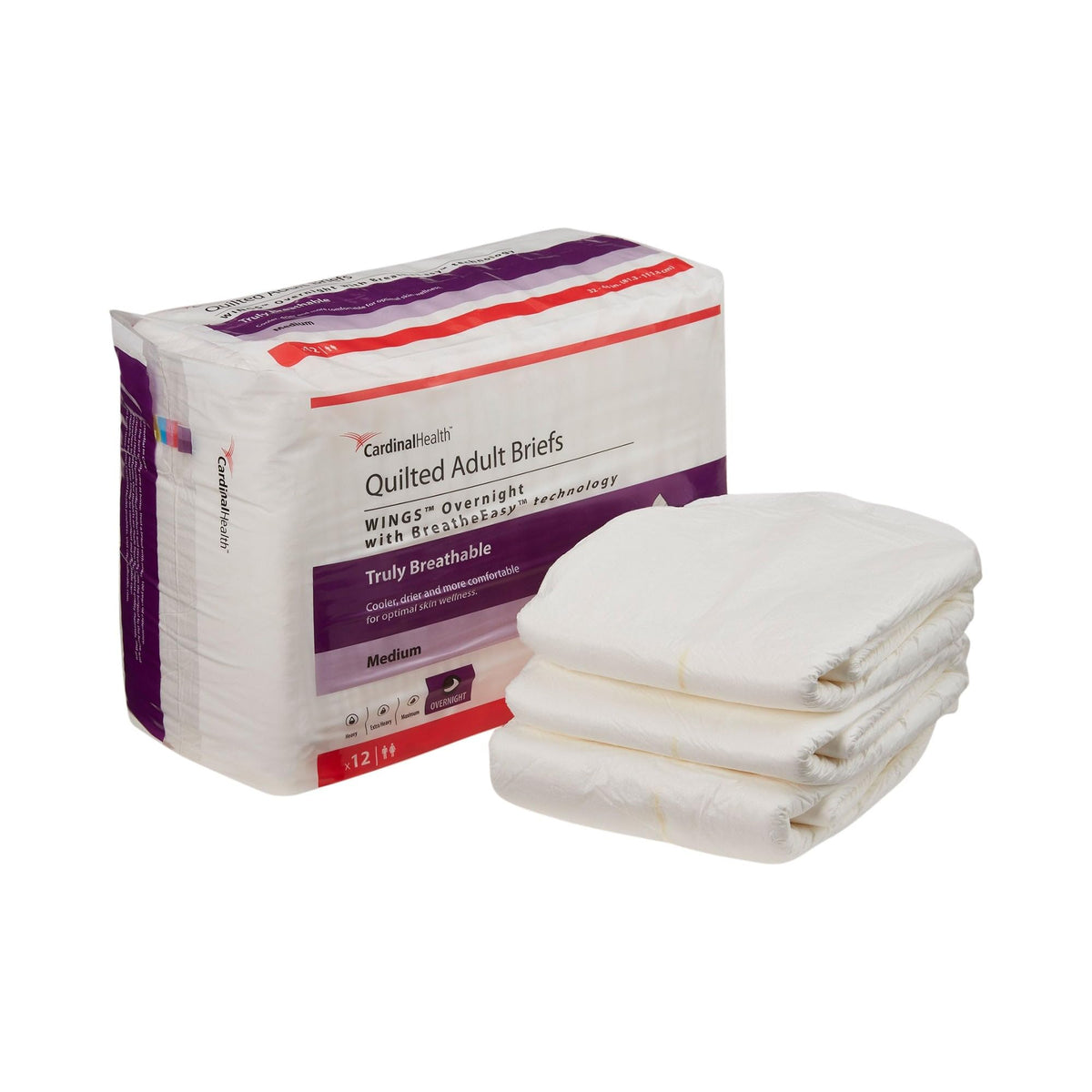 Medium Disposable Overnight Unisex Adult Incontinence Brief Y91478