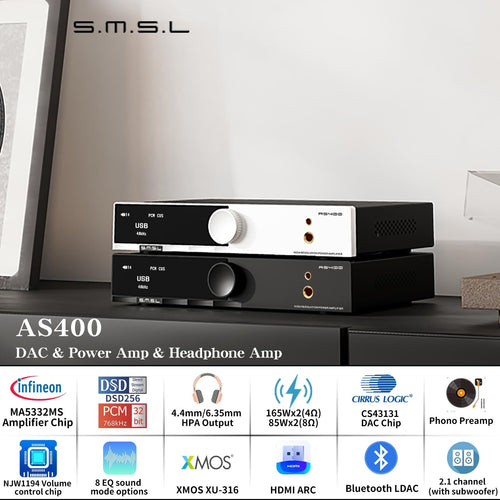 165W Power Amplifier DAC Headphone Amp Phono Preamp Z46447