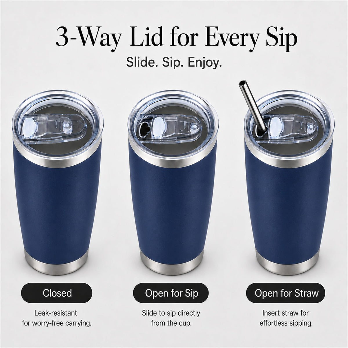 20oz Stainless Steel Insulated Tumblers 12 Pack X5611