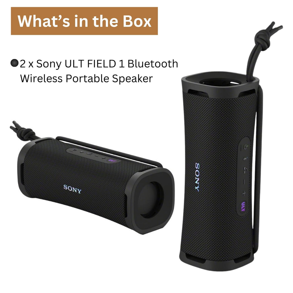 Black 2-Pack Portable Bluetooth Speaker I287