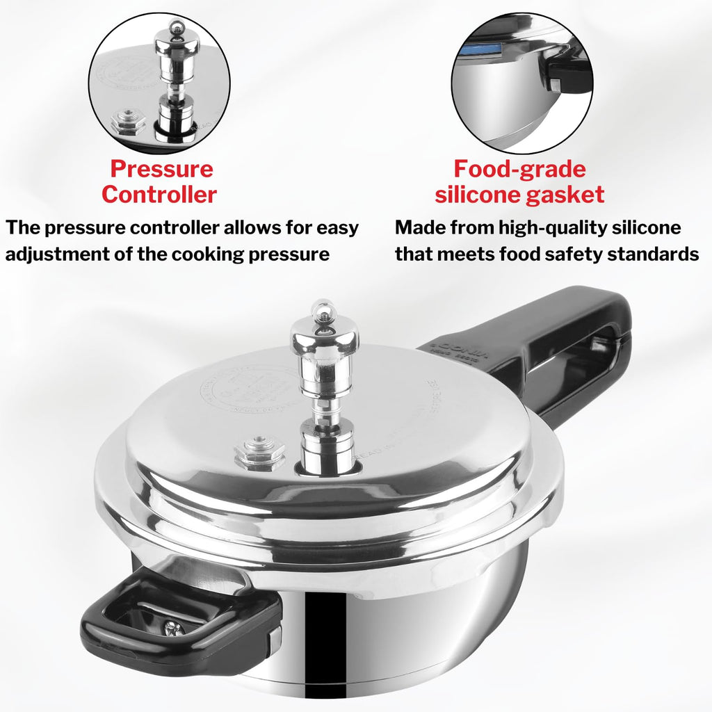 Stainless Steel 3 Litres Pressure Pan with Lid O3390
