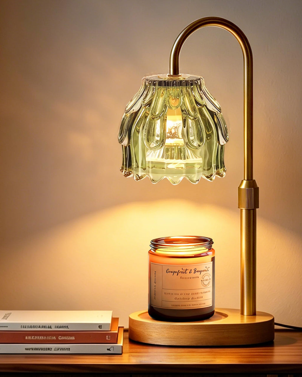 Adjustable Height Green Candle Warmer Lamp U88725