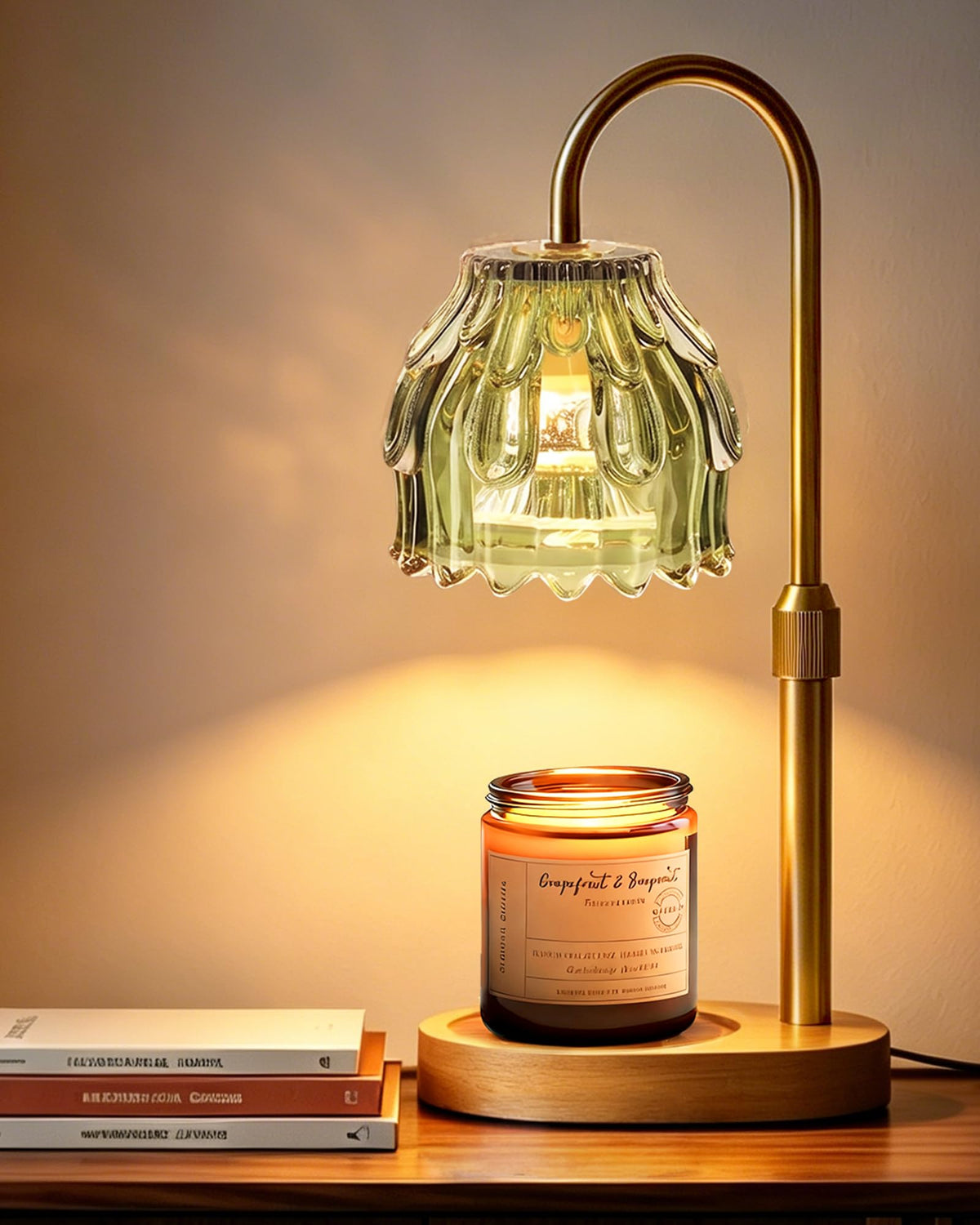 Adjustable Height Green Candle Warmer Lamp U88725