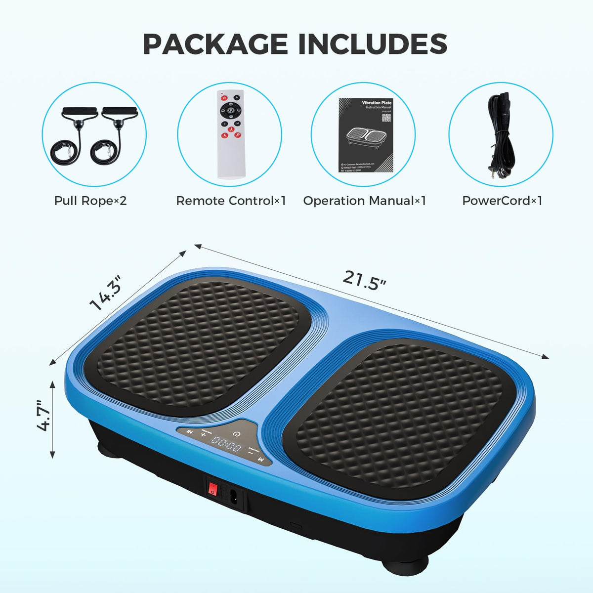 Vibration Plate Exercise Machine with Pull Ropes Q925660