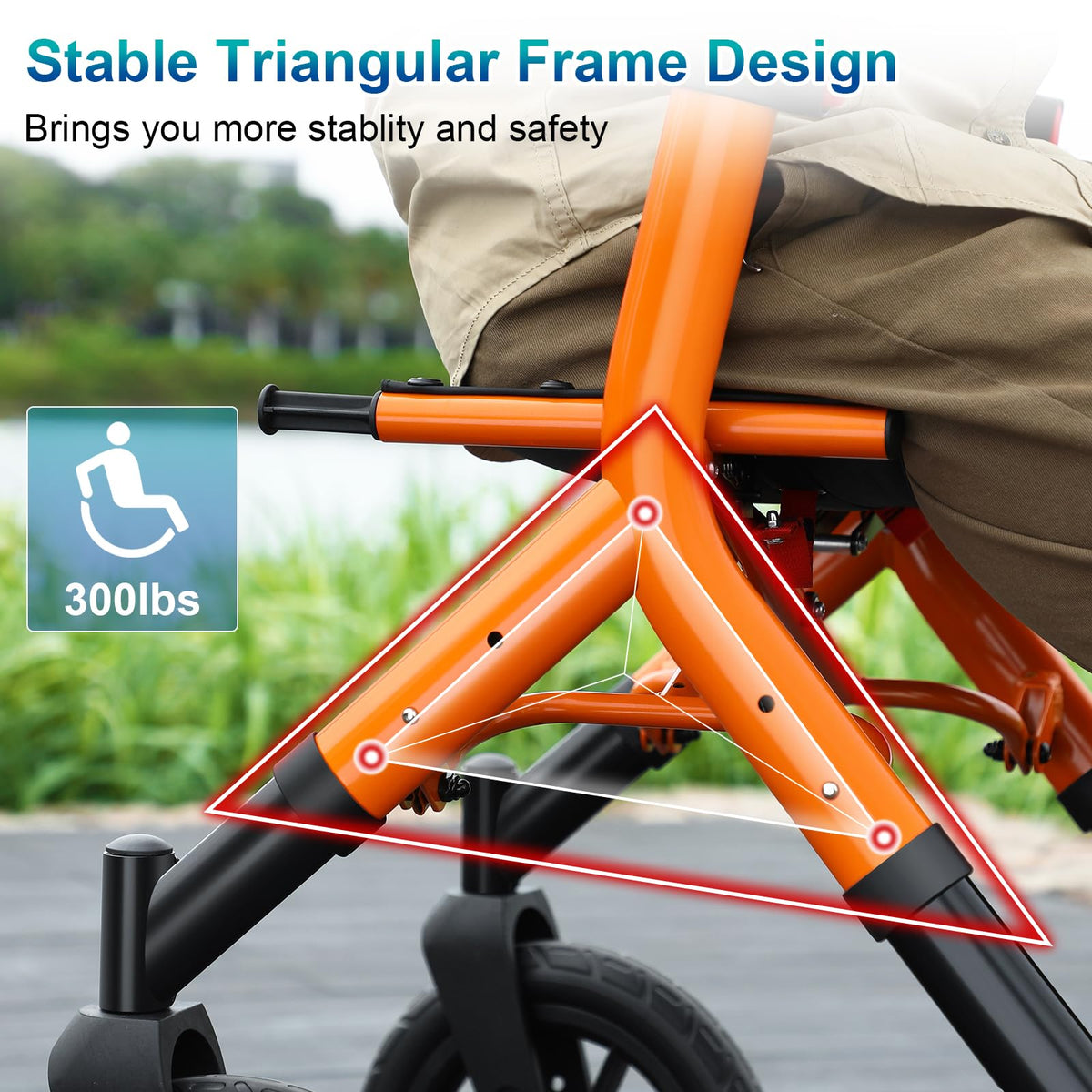 Tall Foldable Walker with Seat J51390