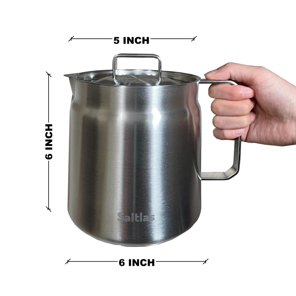 304 Stainless Steel Deep Fryer Pot with Basket and Oil Strainer, 2L X1171