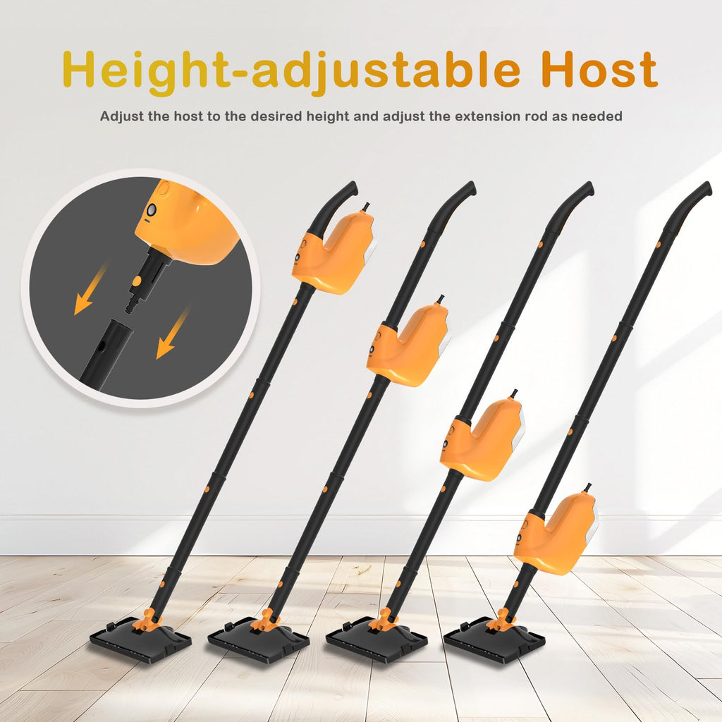 Steam Mop with 23FT Cord, 12OZ Removable Tank Q598925