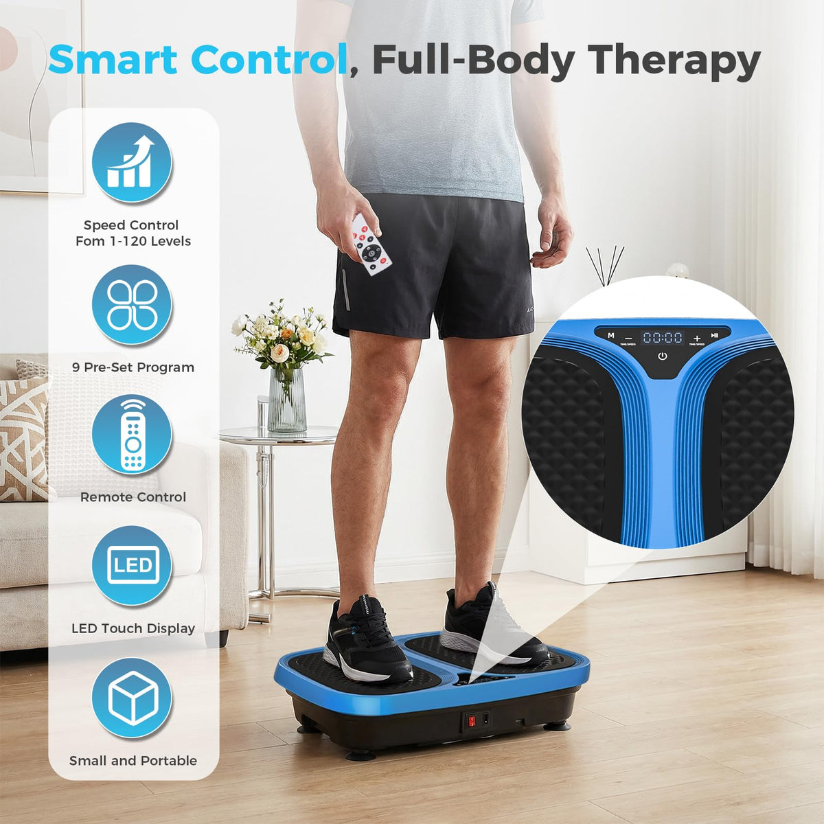 Vibration Plate Exercise Machine with Pull Ropes Q925660