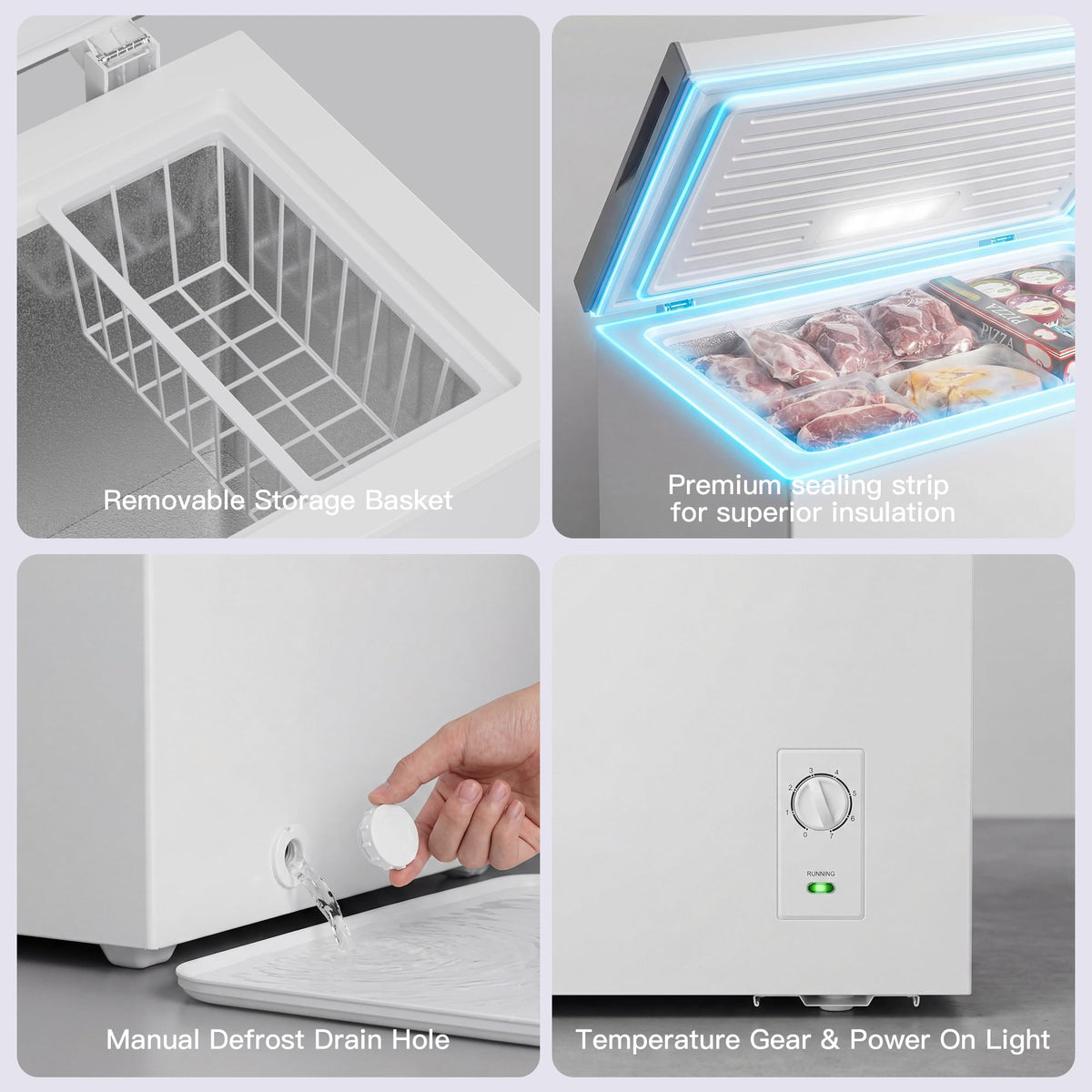 2.05 Cu.Ft Chest Freezer with 2 Removable Baskets D161846