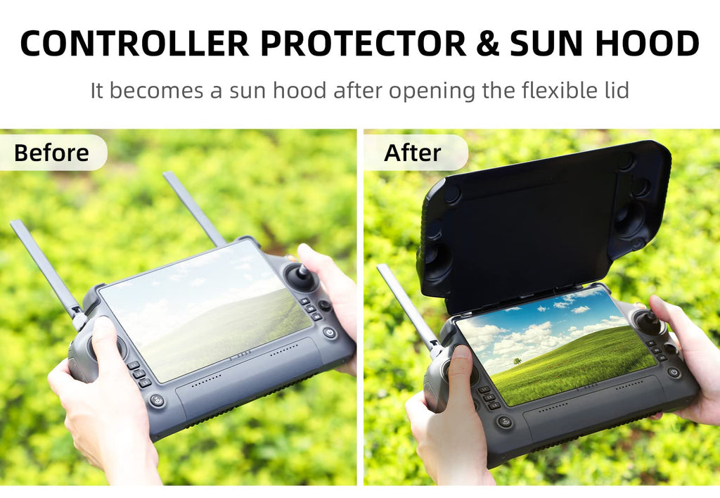Remote Controller LCD Screen Protect Cover & Sun Hood T3843