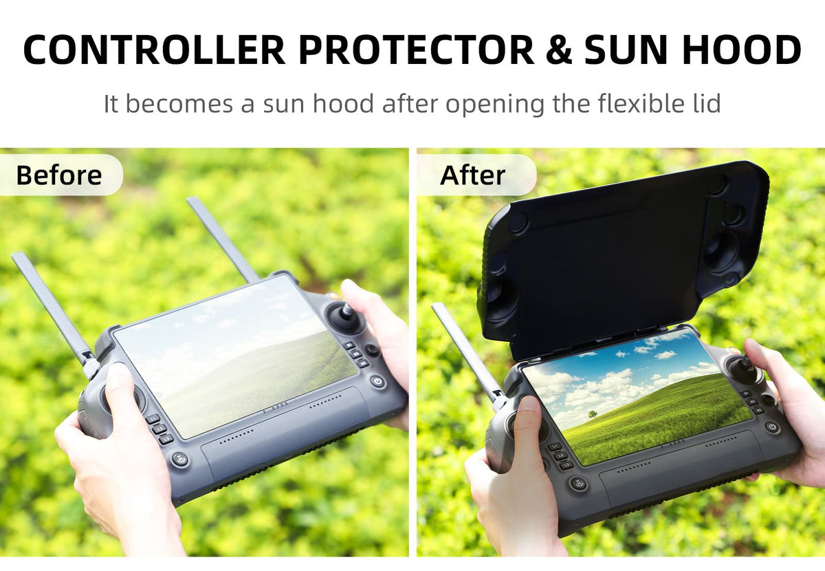 Remote Controller LCD Screen Protect Cover & Sun Hood T3843