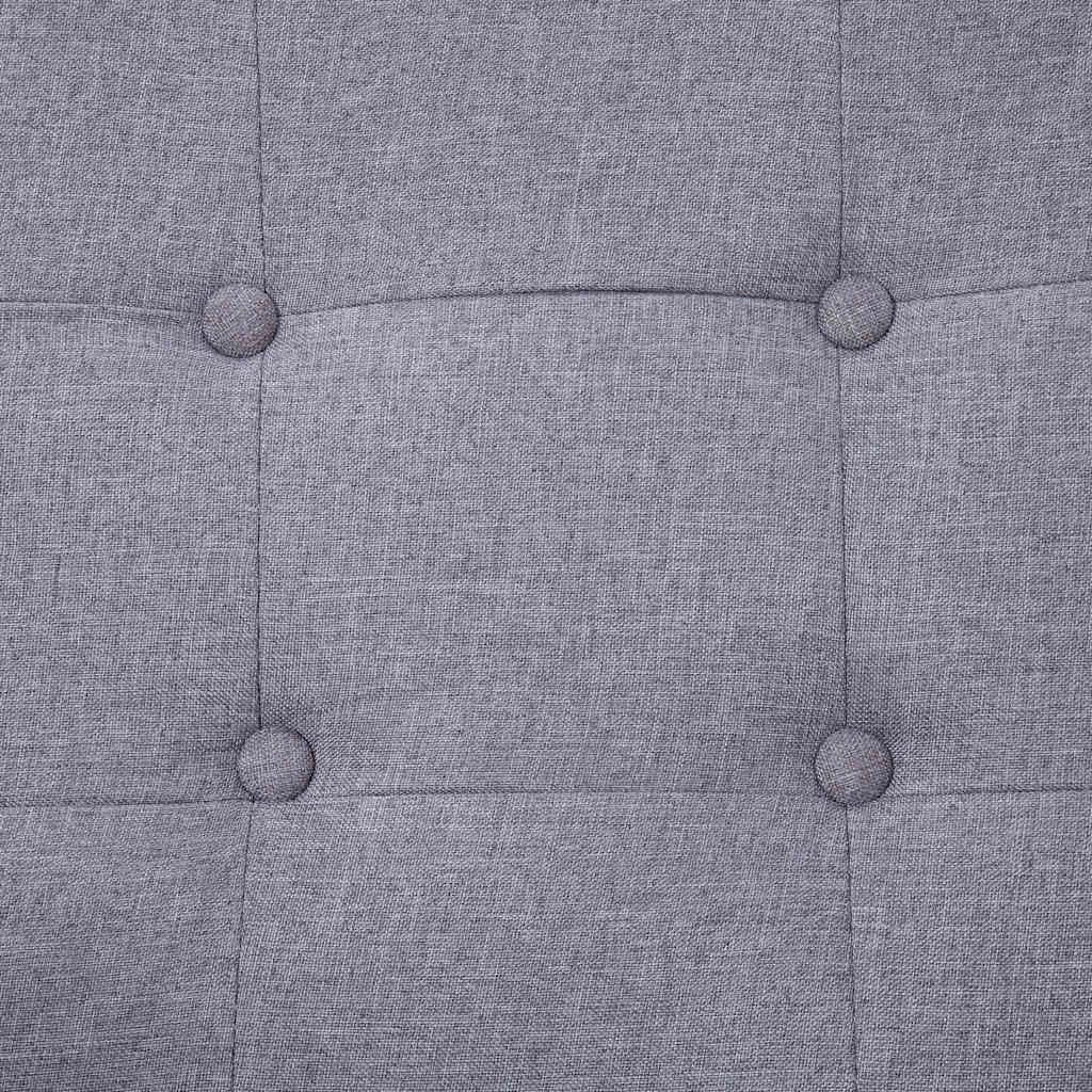 Light Gray Fabric 2 Seater Loveseat Sofa with Steel Legs B49351