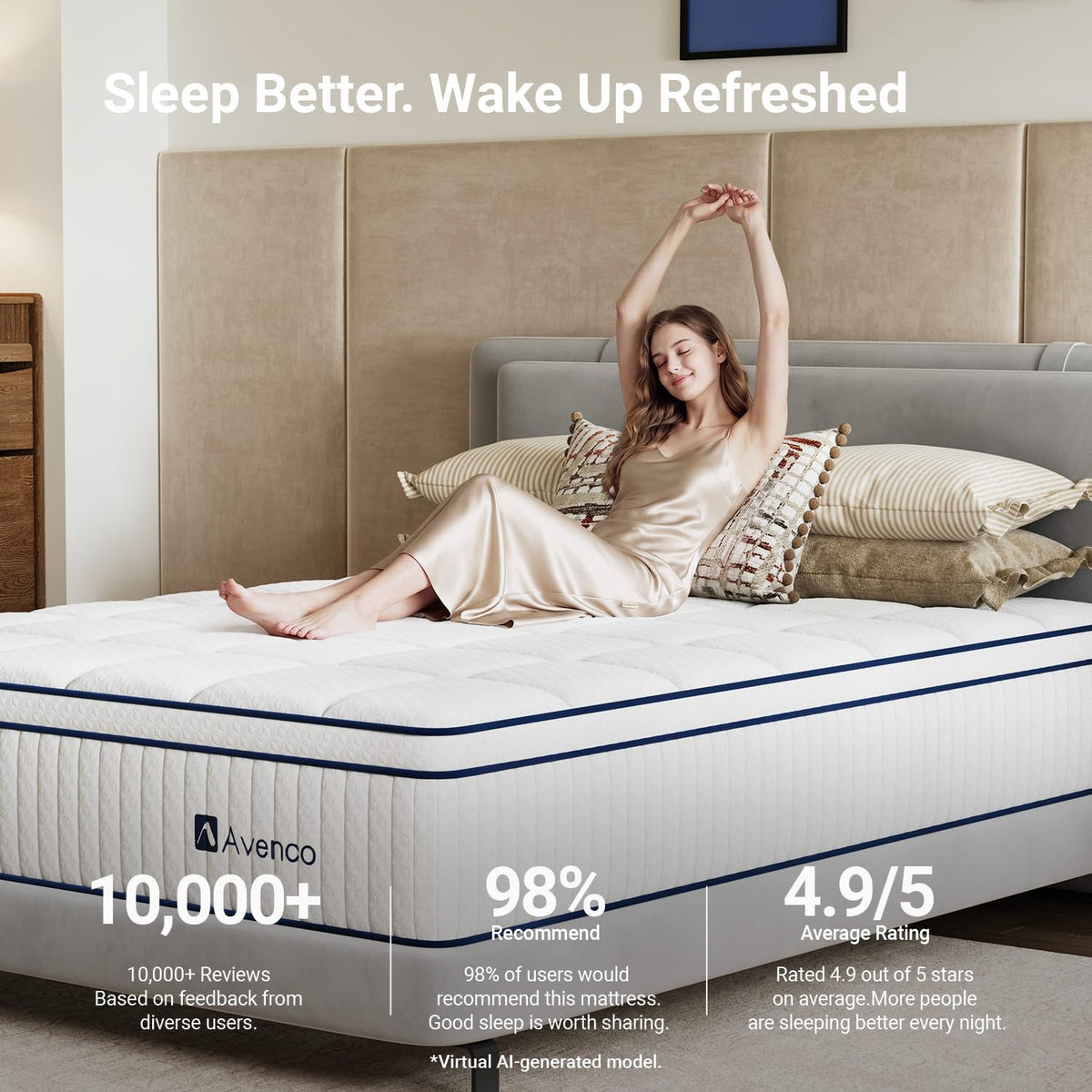 Queen 12 inch Hybrid Mattress S484208