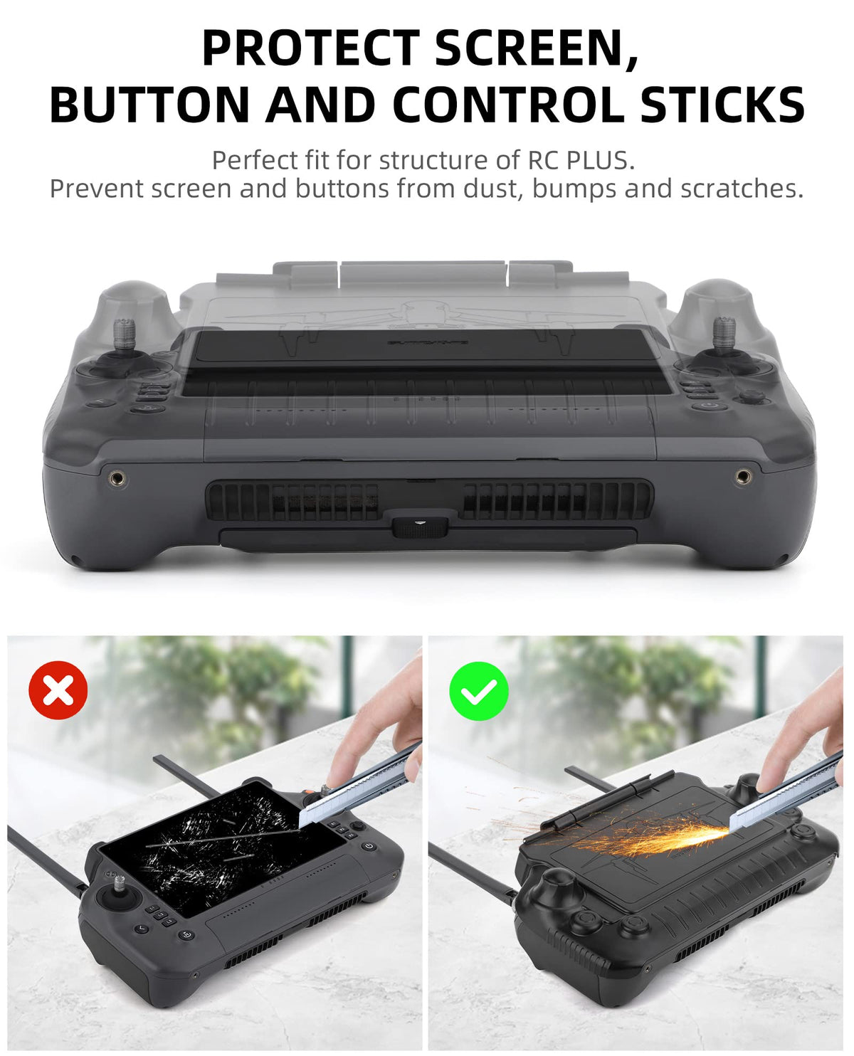 Remote Controller LCD Screen Protect Cover & Sun Hood T3843