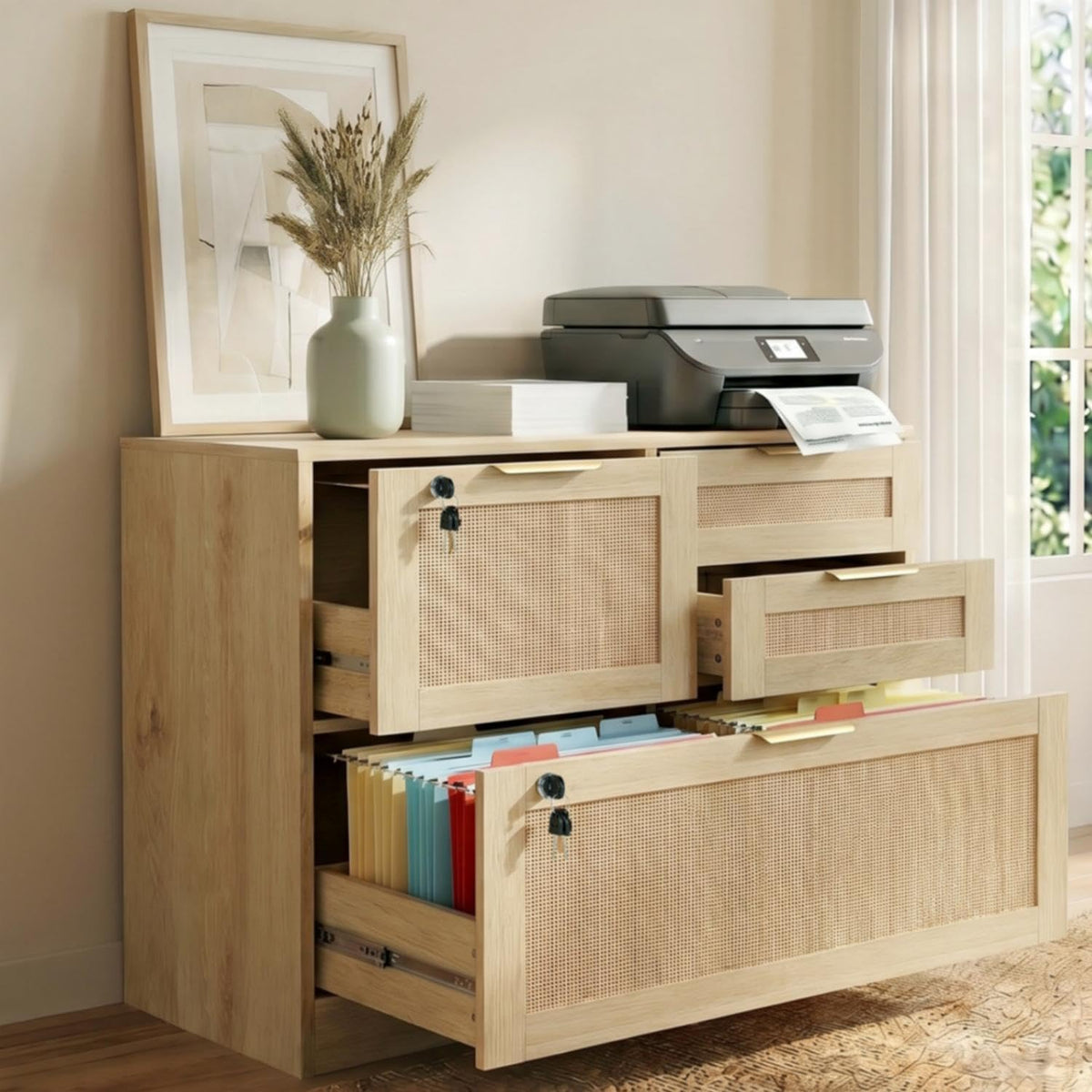 4 Drawer File Cabinet with Lock Q864