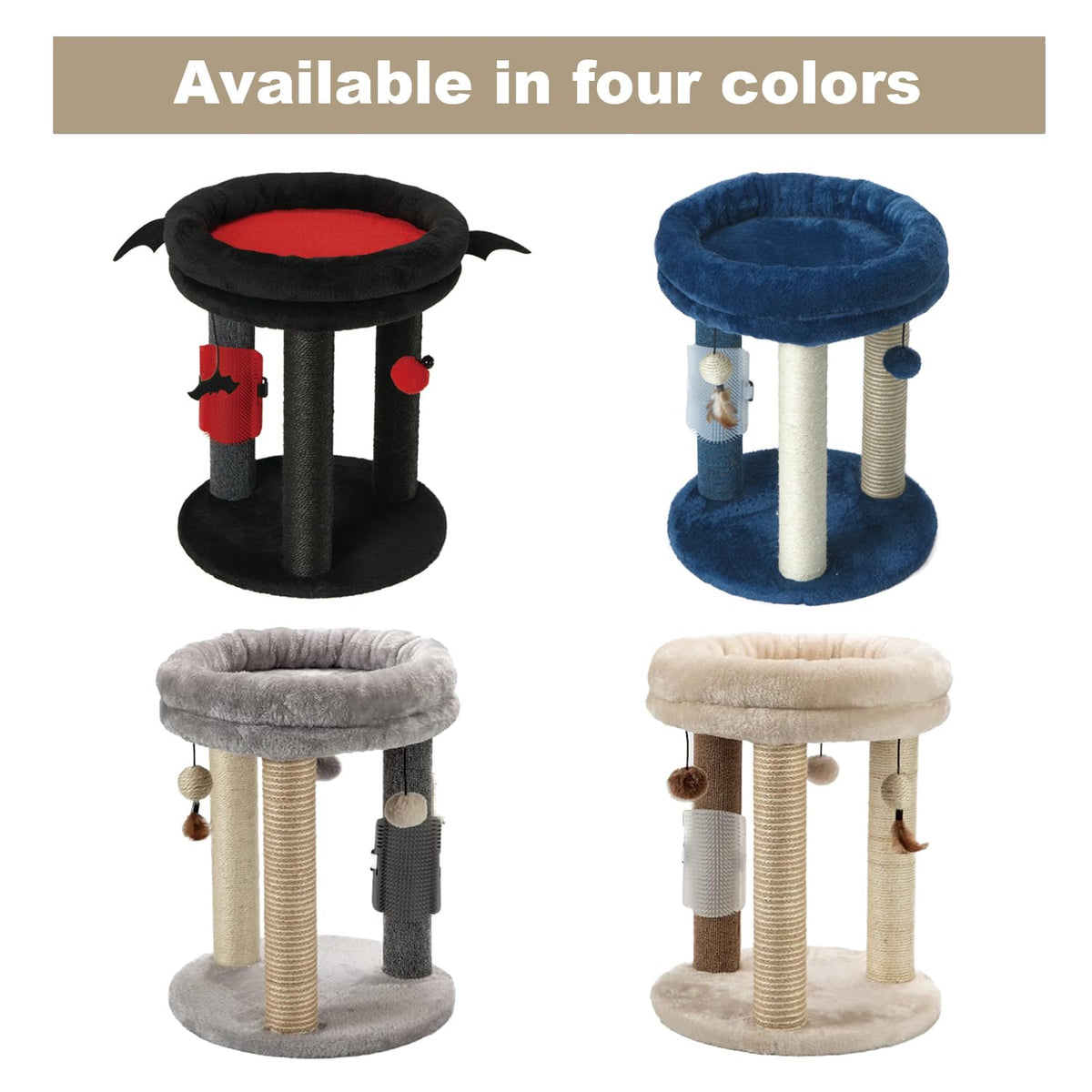 Small Cat Tree with Scratching Post and Soft Bed D24041