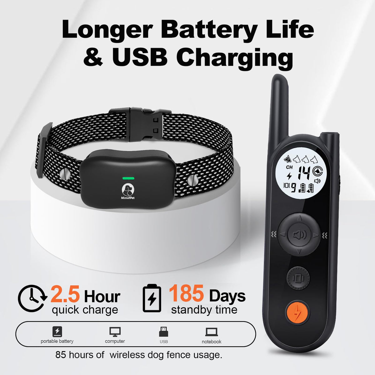 Wireless Dog Fence for 2 Dogs with Training Collar V38054