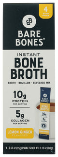 Lemon Ginger Bone Broth Powdered Mix Packets 4 Pack Z55947