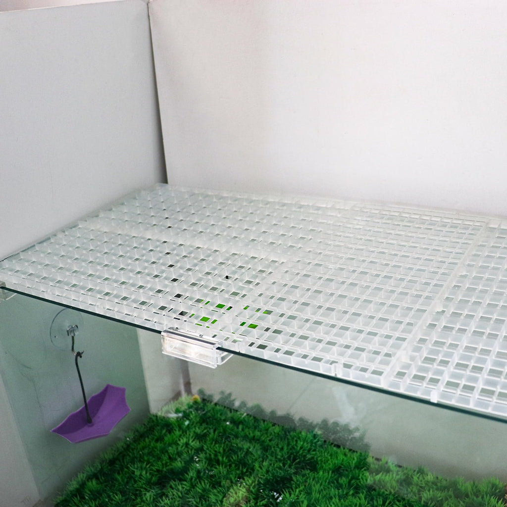 8 Pack Transparent Acrylic Aquarium Lid with Clips B207101
