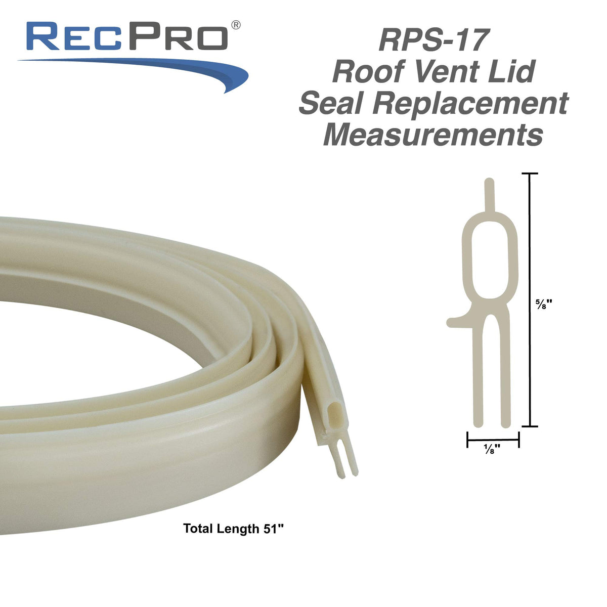 White Vinyl RV Roof Vent Seal 1 Pack E54868