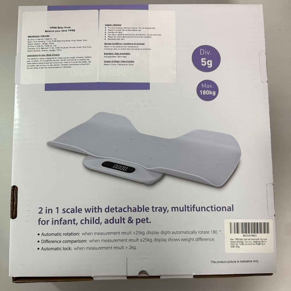 Baby Scale with Detachable Tray, Up to 400lb/180kg X360913