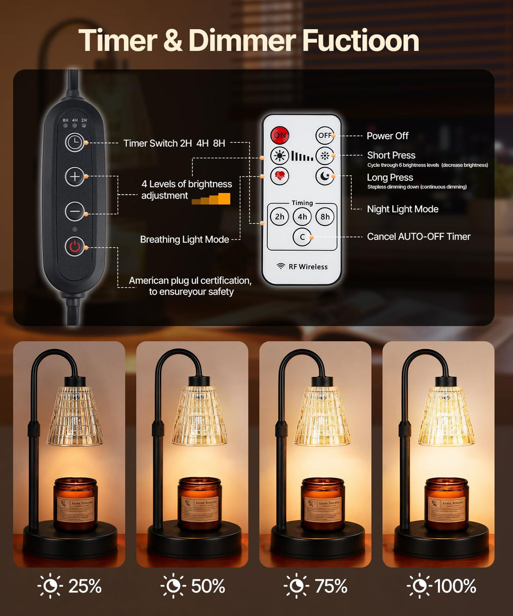 Candle Warmer Lamp with Timer Dimmer X4811