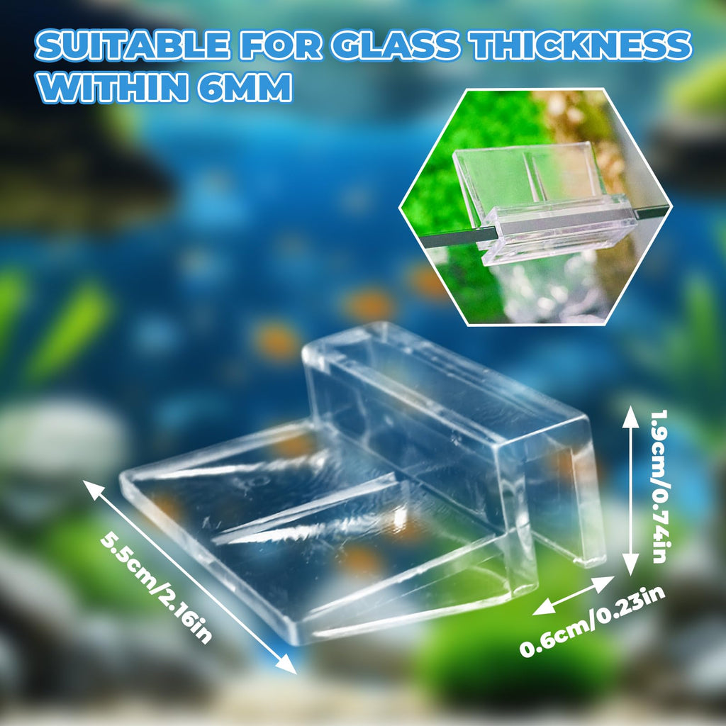 8 Pack Transparent Acrylic Aquarium Lid with Clips B207101