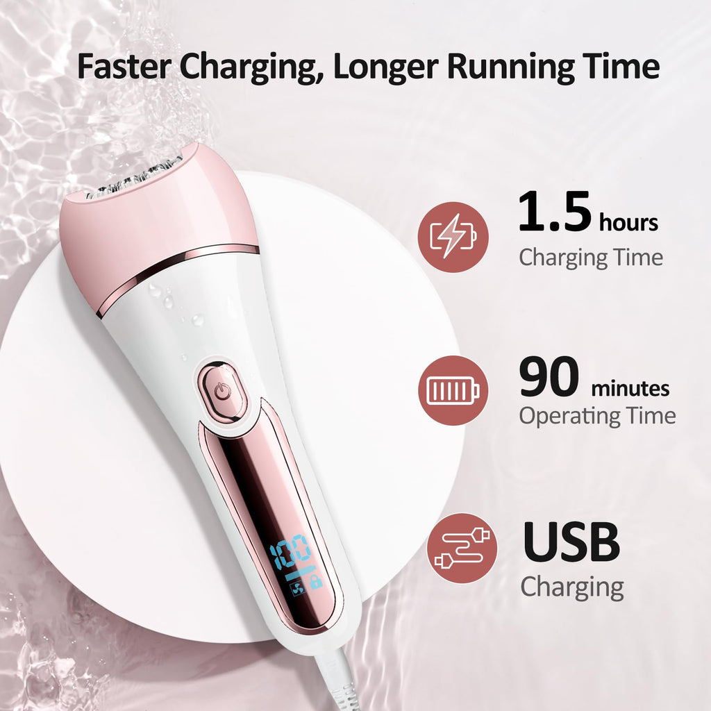 6 in 1 IPX7 Waterproof Rechargeable Epilator Z2239