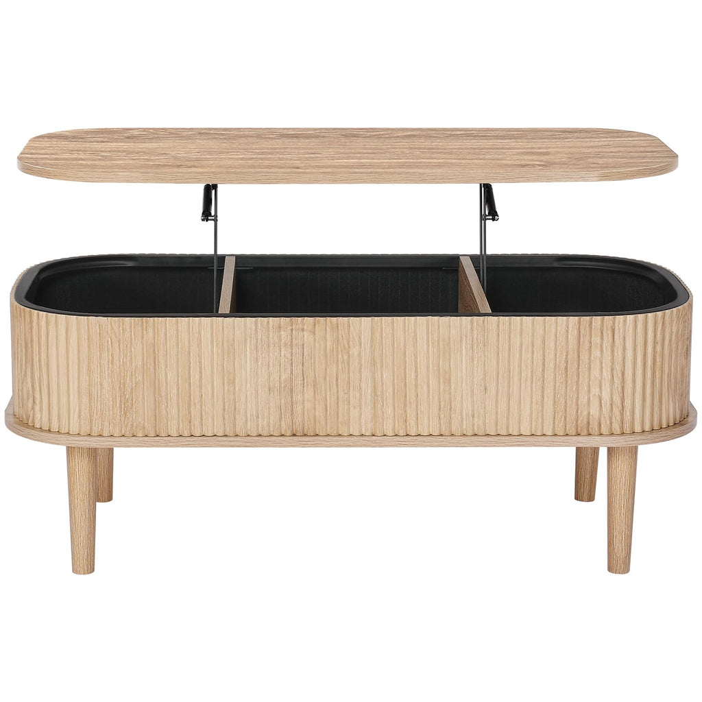 Natural Lift Top Coffee Table with Storage W7753