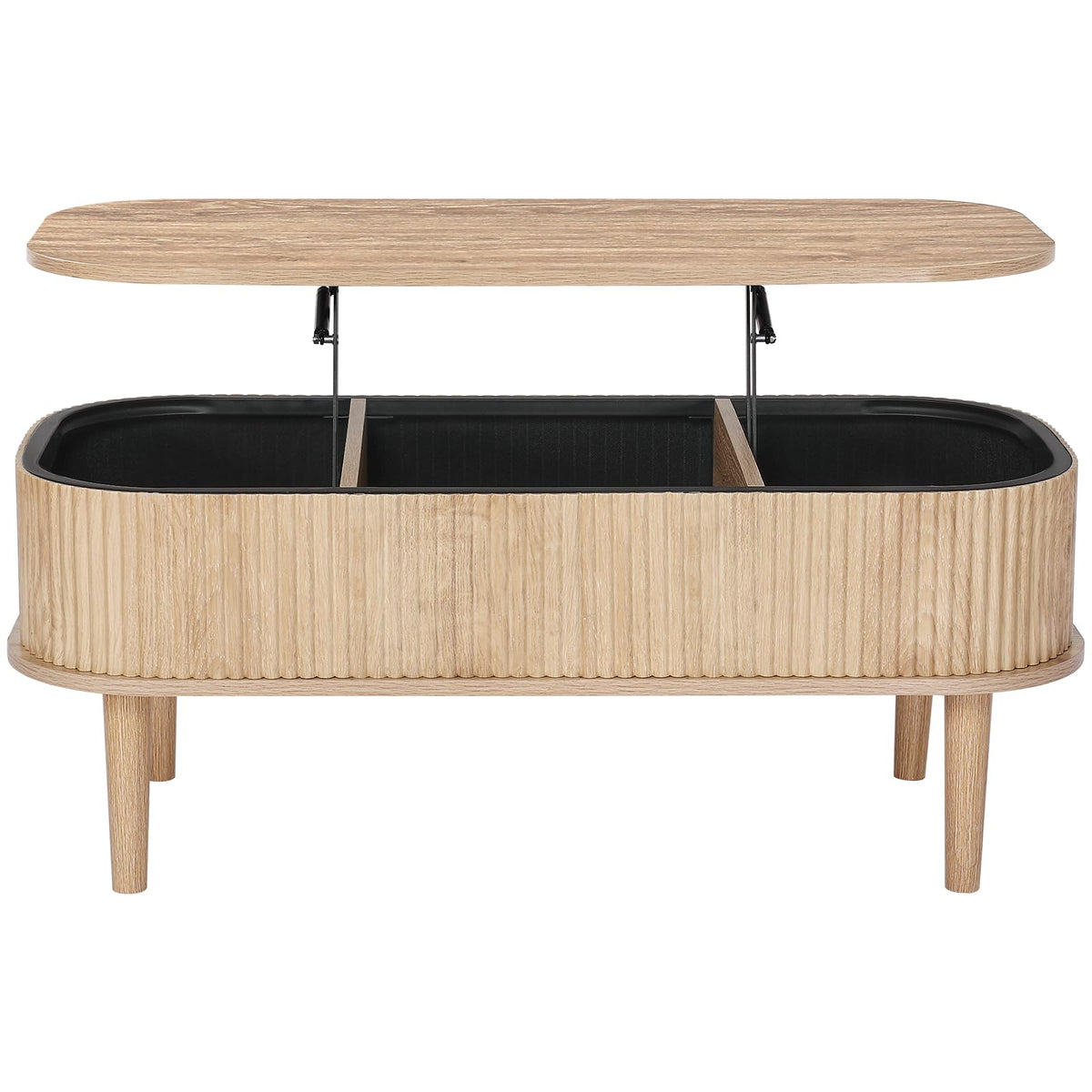 Natural Lift Top Coffee Table with Storage W7753