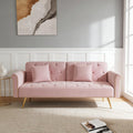 Pink Velvet Futon Sofa Bed K3892