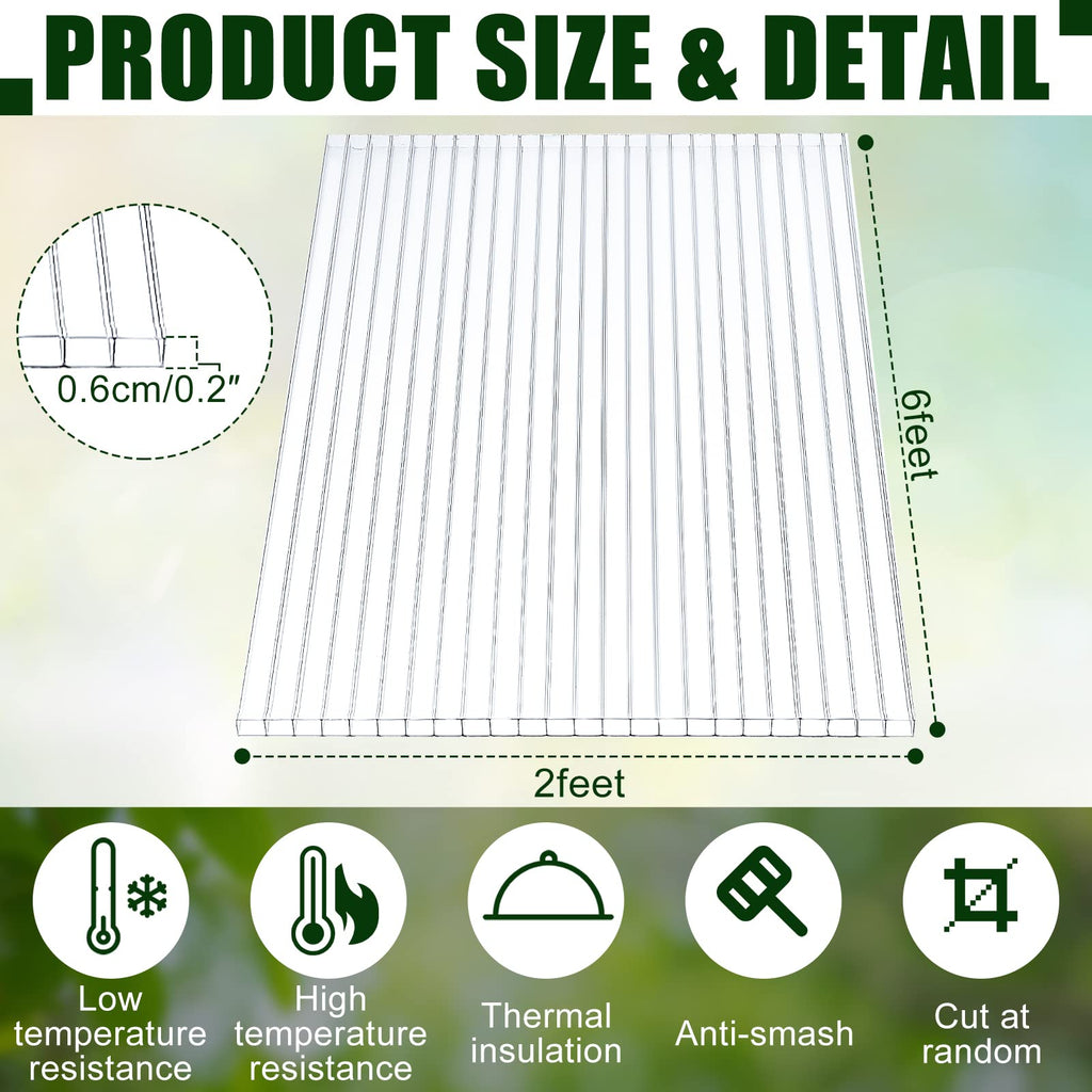 12 Pack Polycarbonate Greenhouse Panels L460