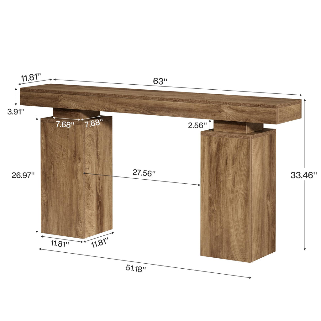 63-Inch Farmhouse Console Table L1869