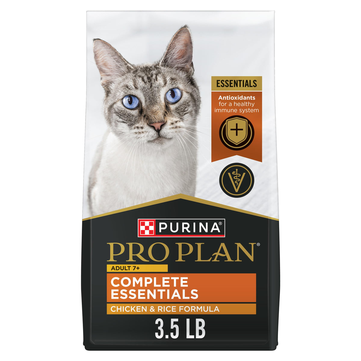 Senior Dry Cat Food, Chicken & Rice, 3.5 lb Bag E33320
