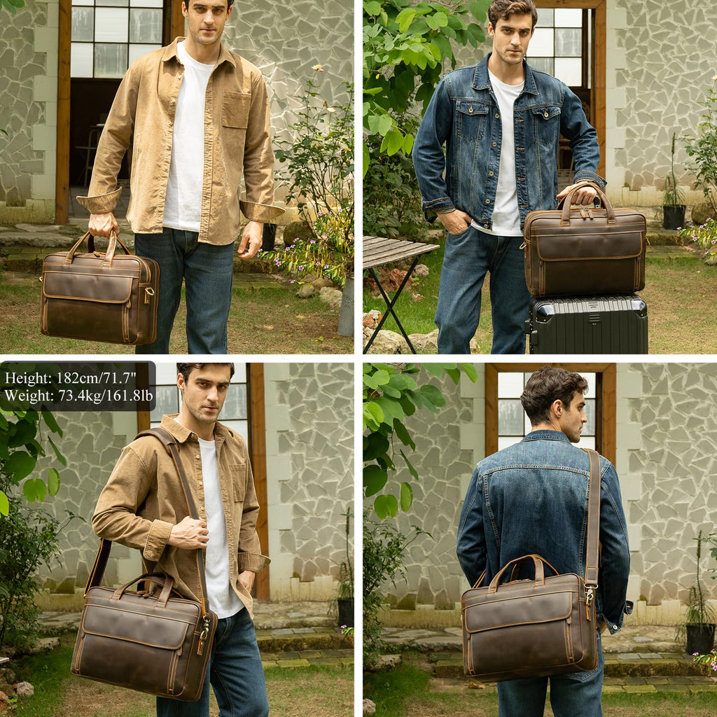 Leather Laptop Briefcase R6434