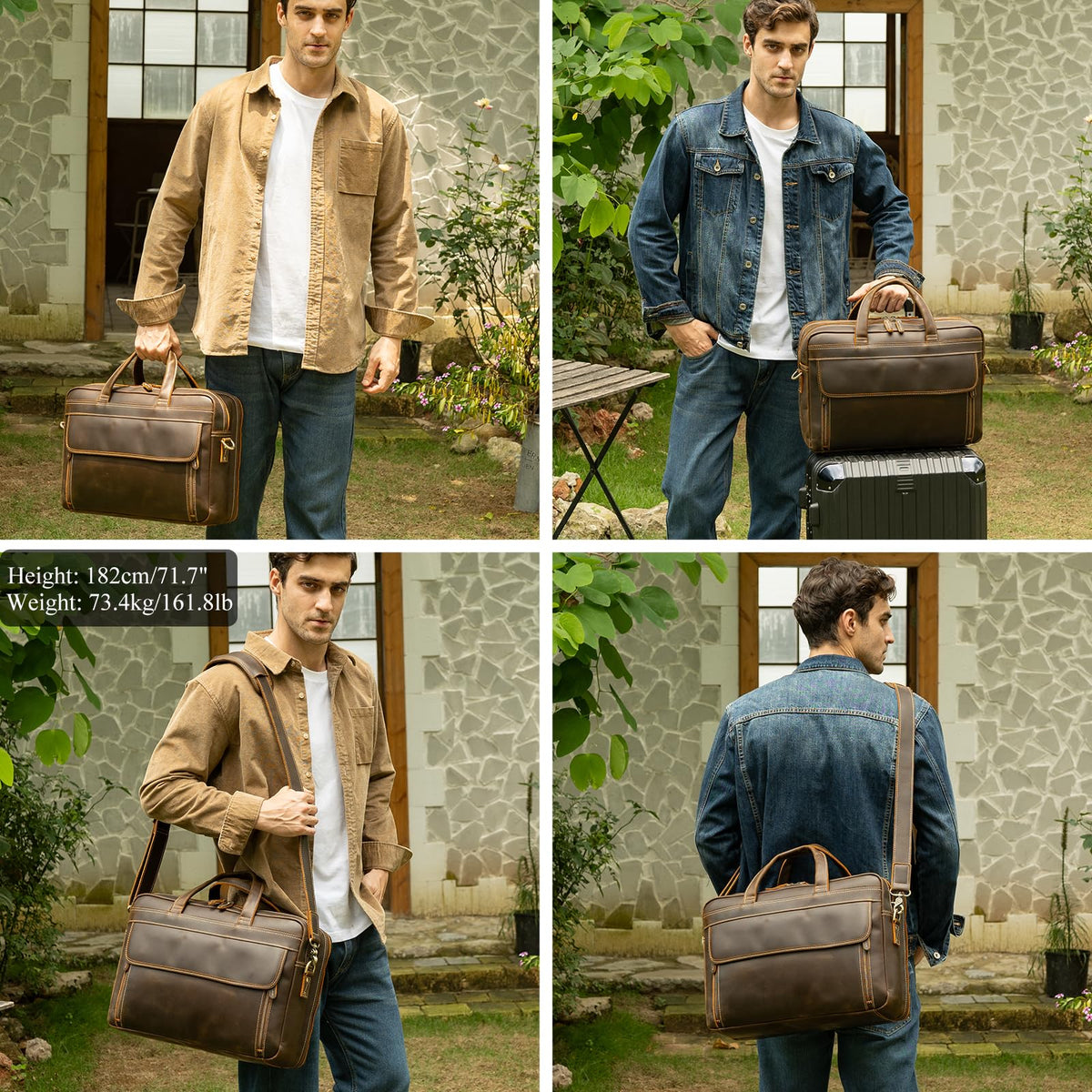 Leather Laptop Briefcase R6434