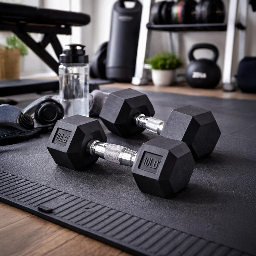 Rubber Encased Hex Dumbbell A8339