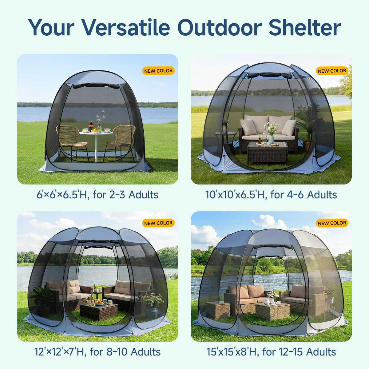 Pop Up Screen House Tent with Mosquito Netting U759193