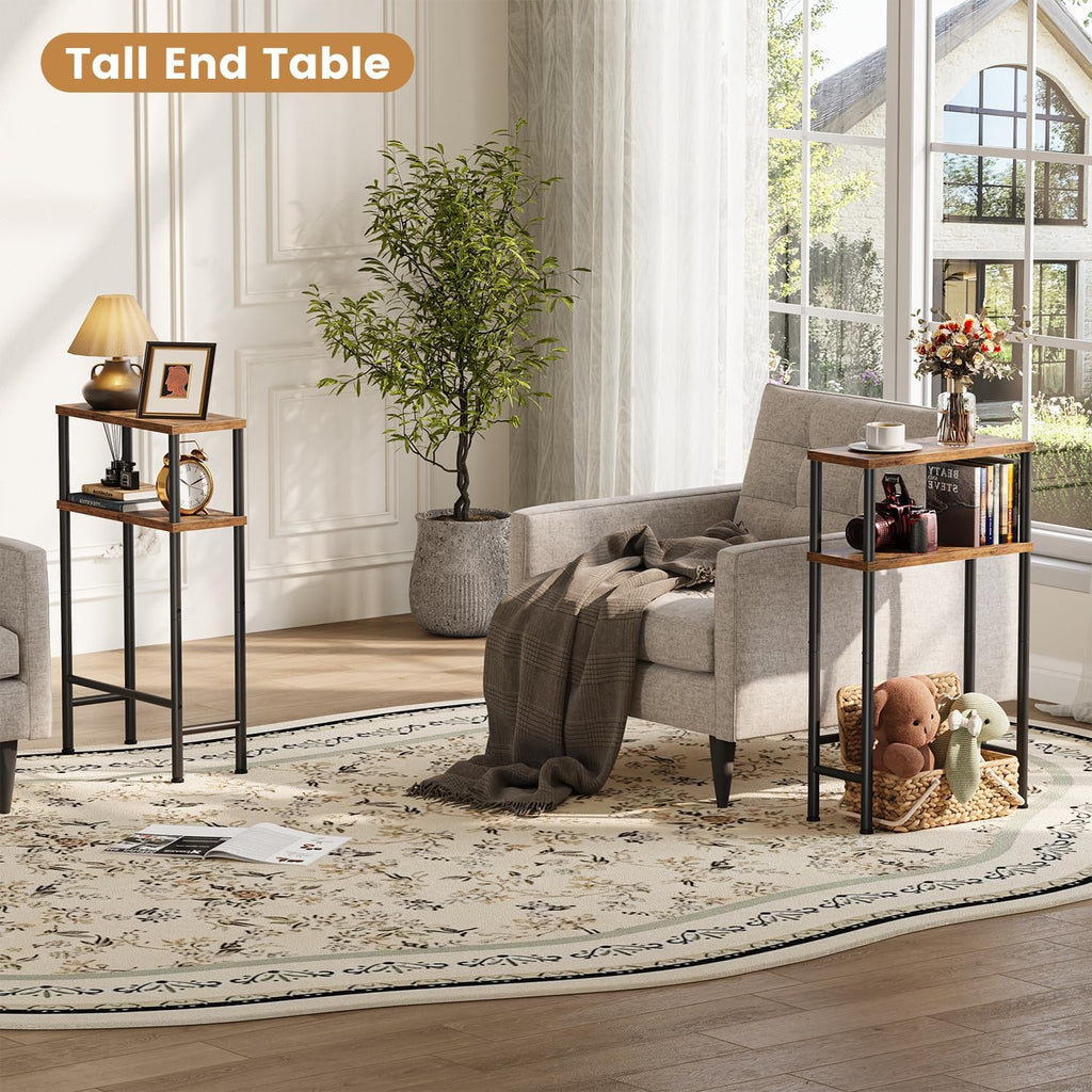 Narrow 15.7" 2-Tier Console Table X763