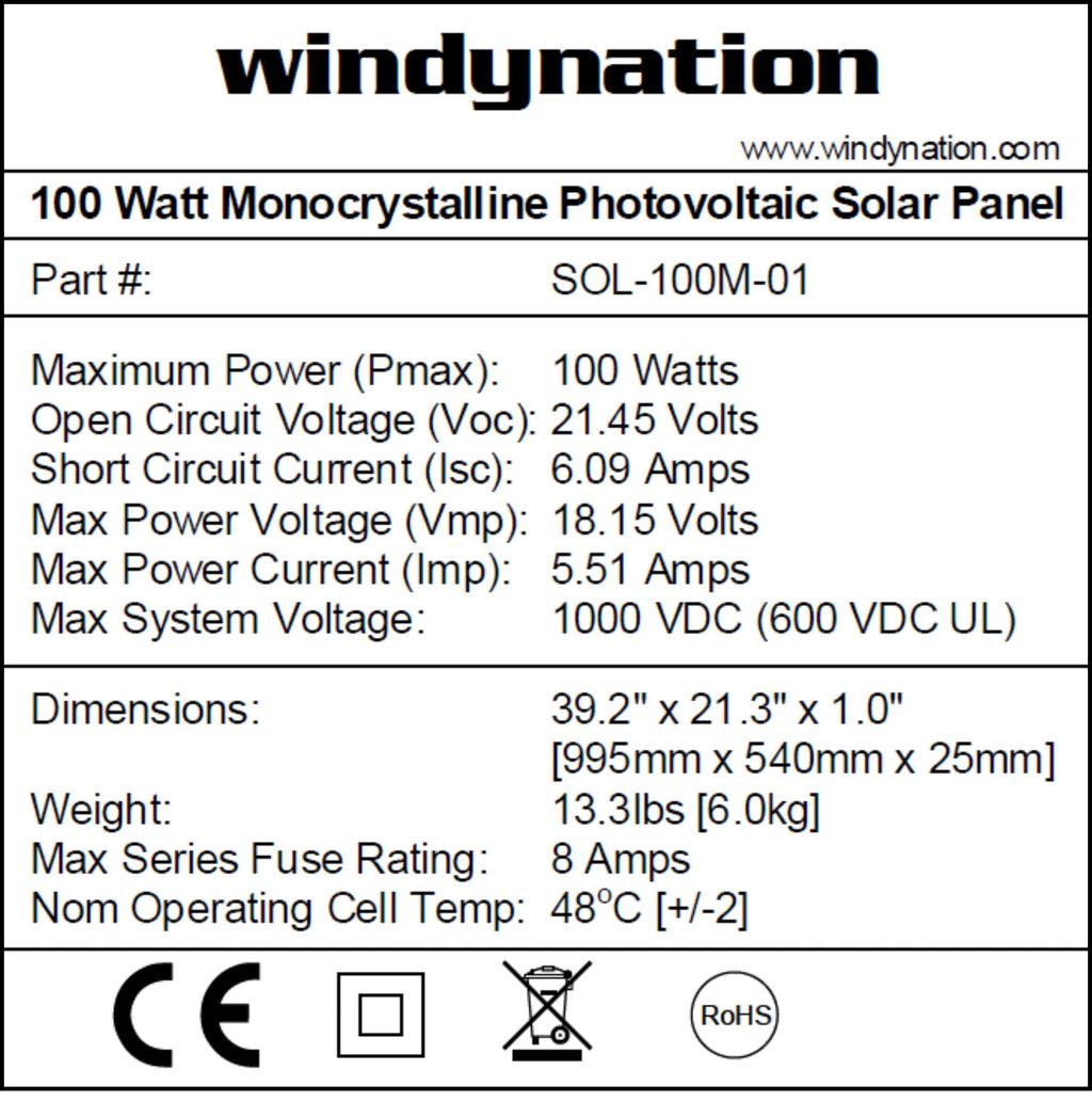300 Watt Monocrystalline Solar Panel Kit with 1500W Power Inverter and 200ah AGM Battery X382