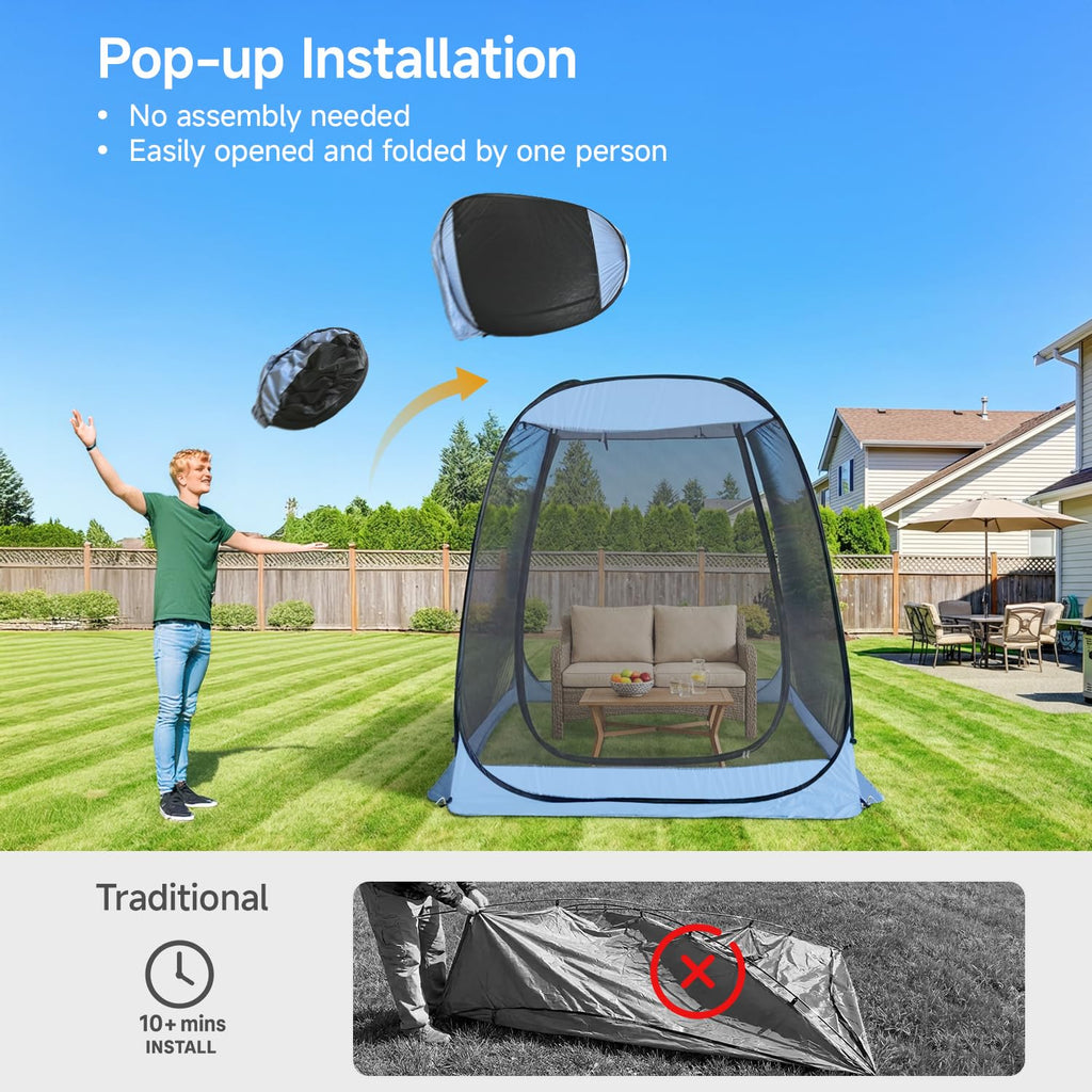 Pop Up Screen House Tent with Mosquito Netting U759193