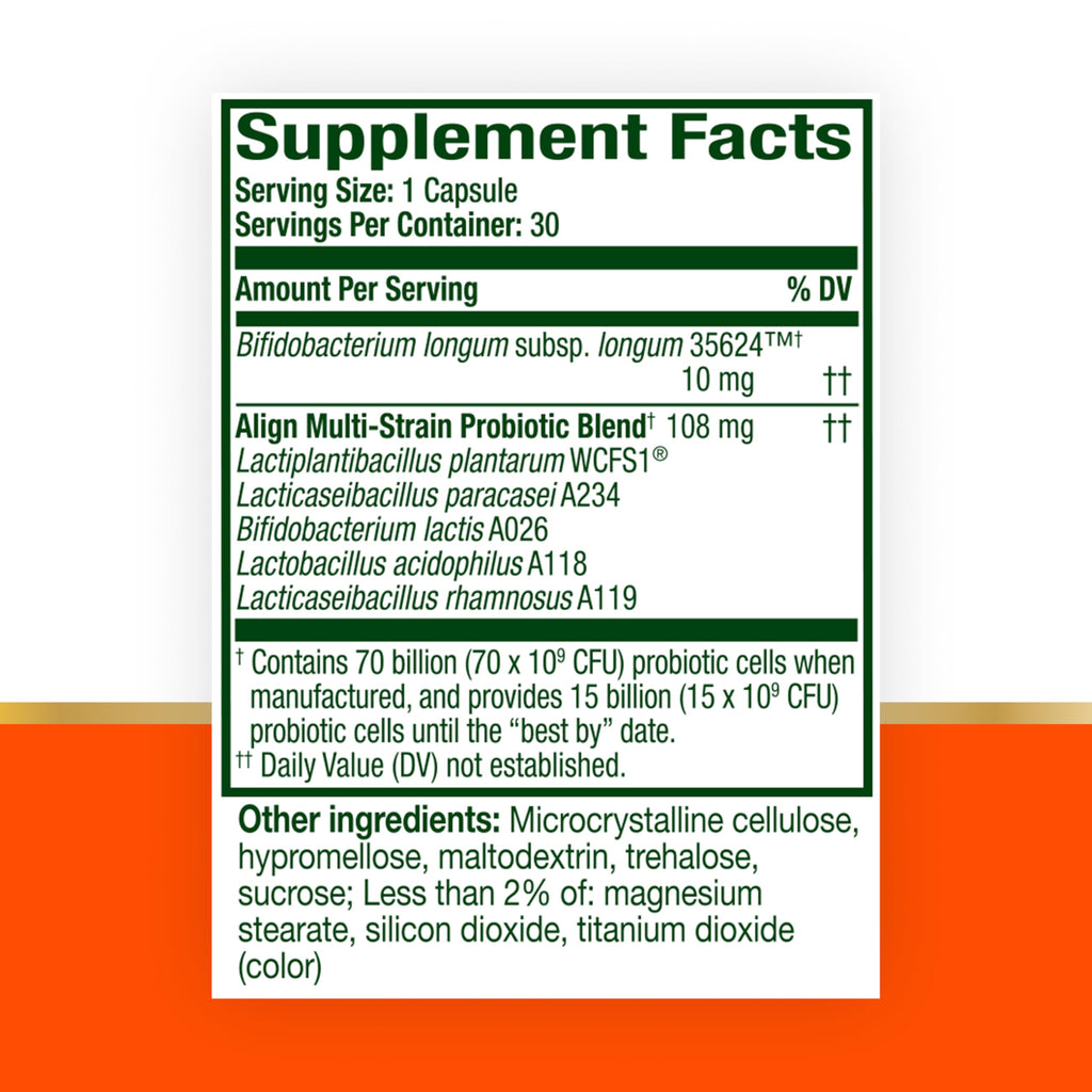 70 Billion CFU 6 Strain Blend Probiotic 30 Capsules P1622