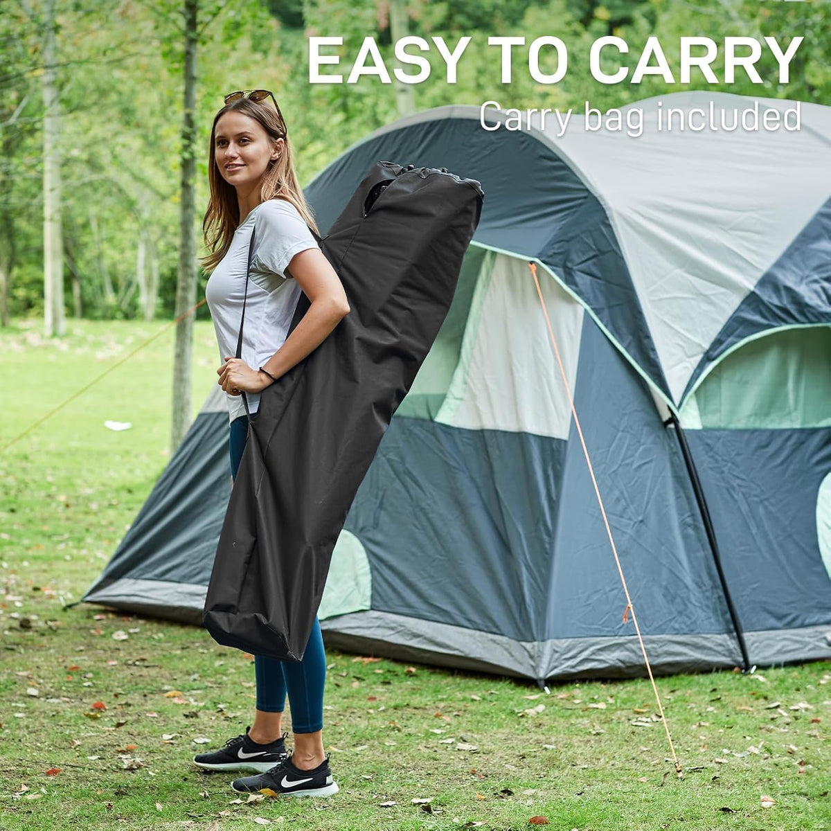 Foldable Camping Chair with Carry Bag Black X6093