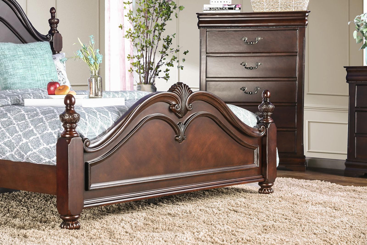 Cherry Wood Low Post Bed California King J256252