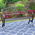 50 Inches Bronze Metal Garden Bench Y5106