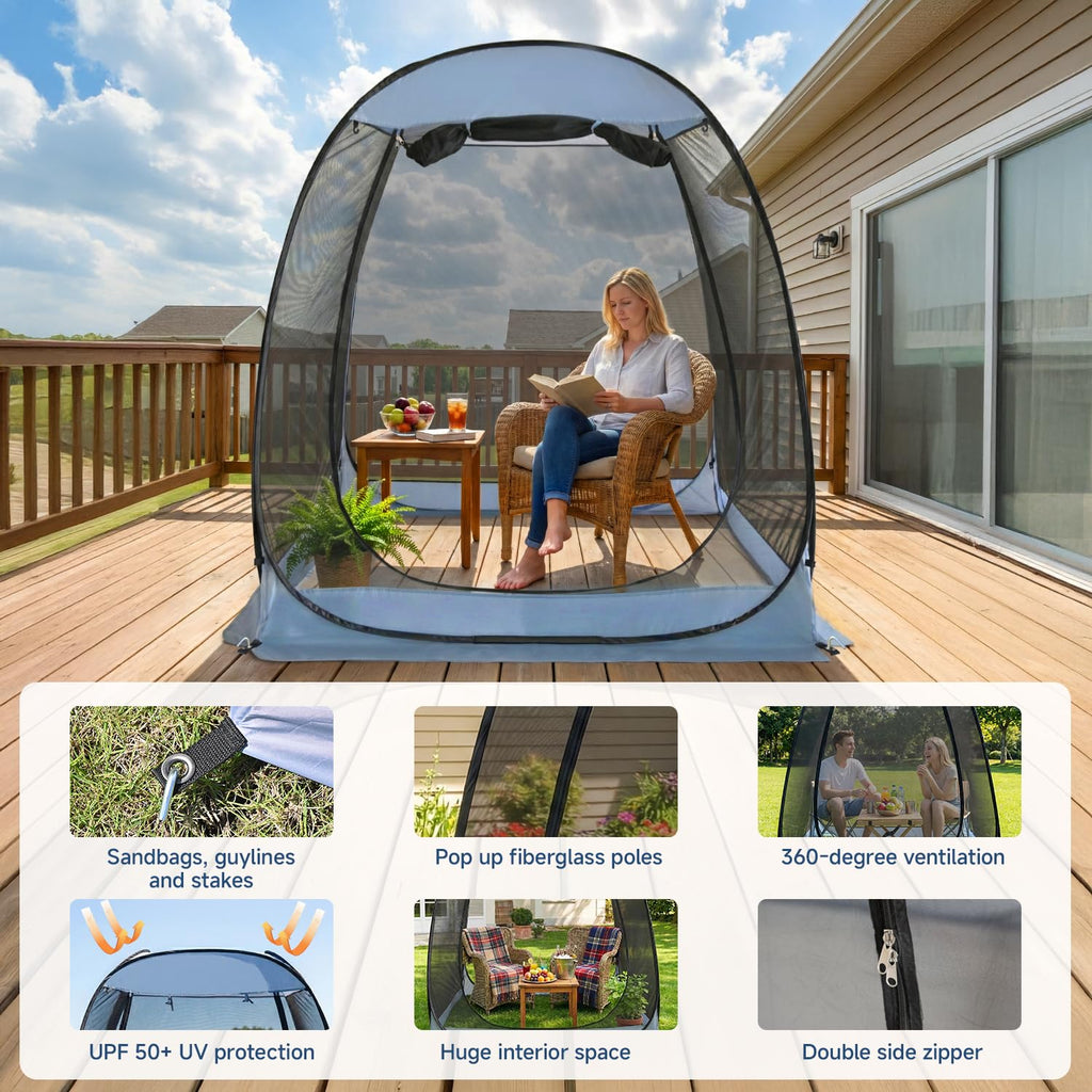 Pop Up Screen House Tent with Mosquito Netting U759193