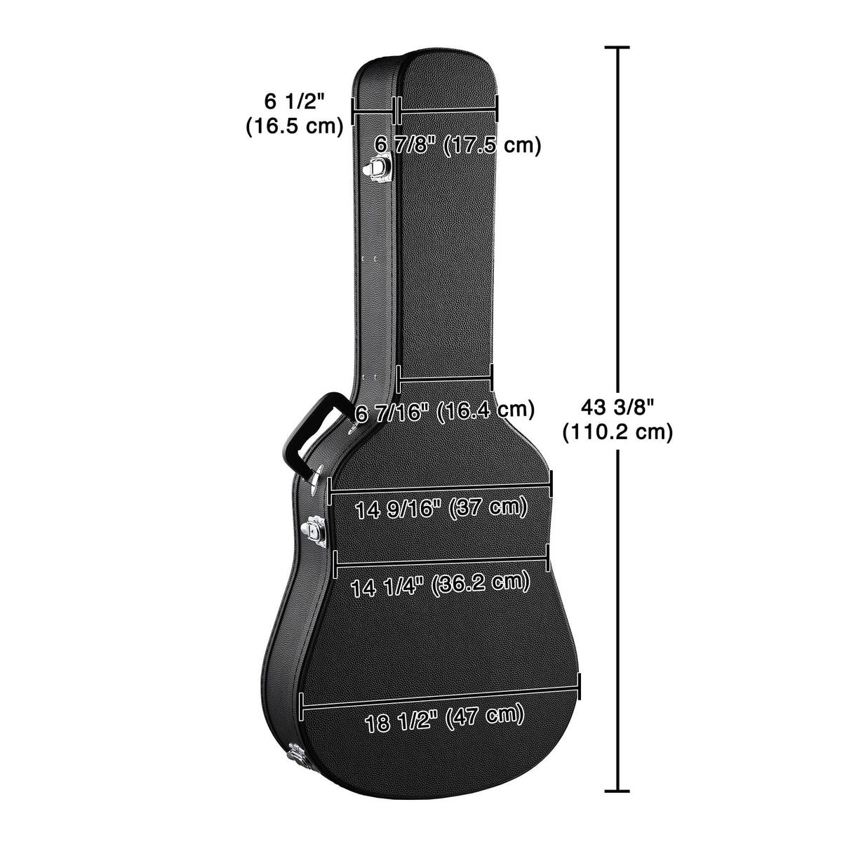 Dreadnought 41 Inch Wooden Hardshell Guitar Case W5378